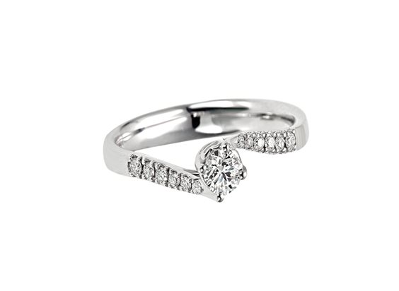 Ring Recarlo Woman Anniversary in White Gold Diamante 0.40 Ct R01SP195/040-13 - R01SP195/040-13